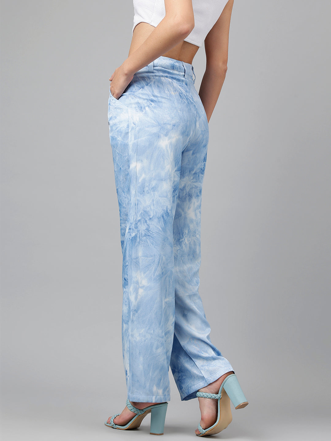 Full Length Tie & Dye Print Casual Pants