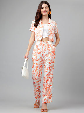 Full Length Floral Print Casual Pants