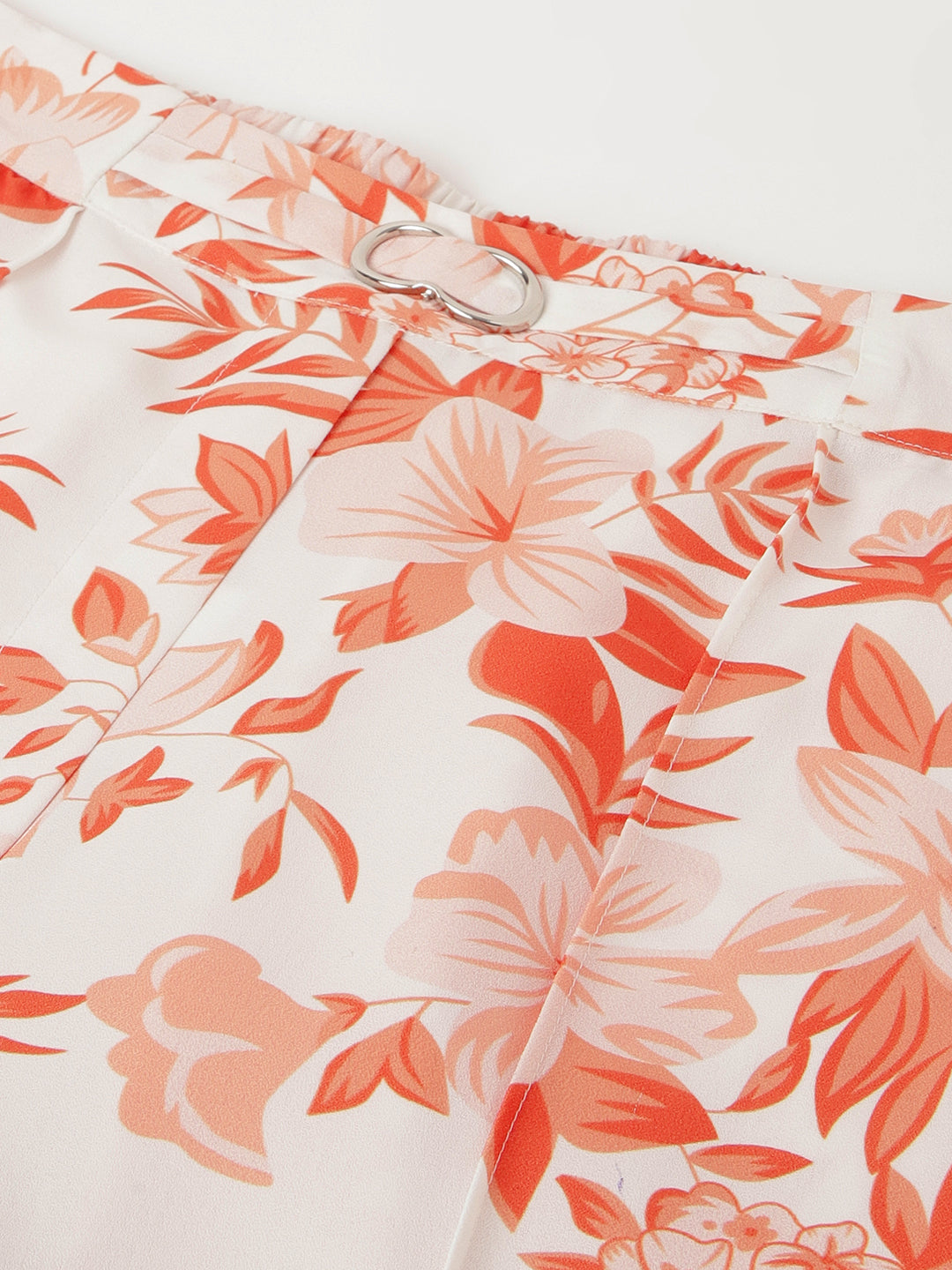 Full Length Floral Print Casual Pants