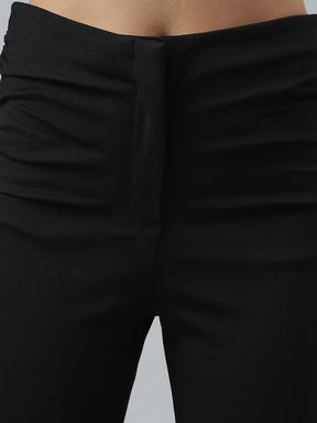 Latin Quarters Women'S Black Solid Skinny Fit High Rise Casual Jegging