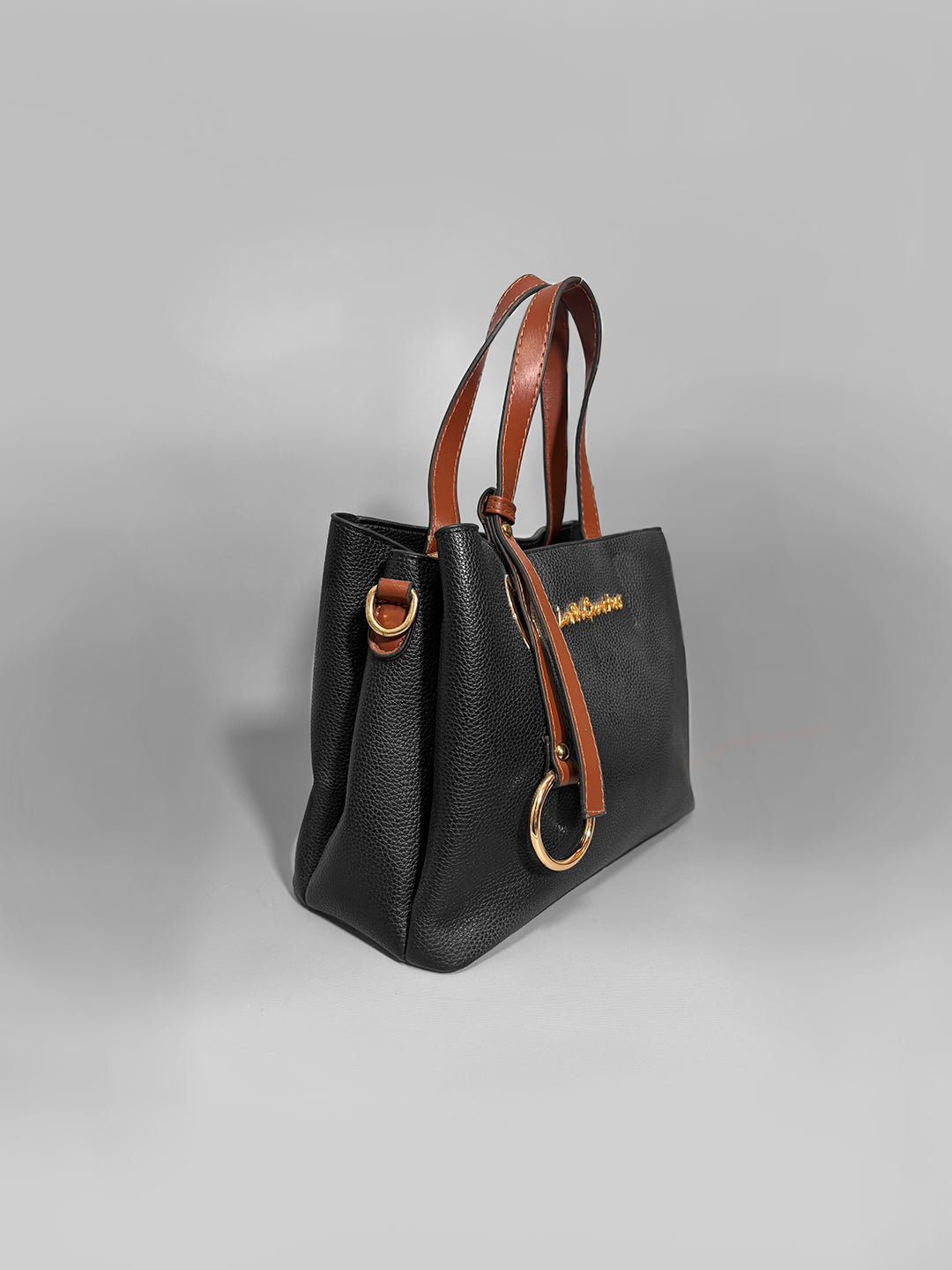 Latin Quarters Women Black Solid Casual Two handled Handheld Bag
