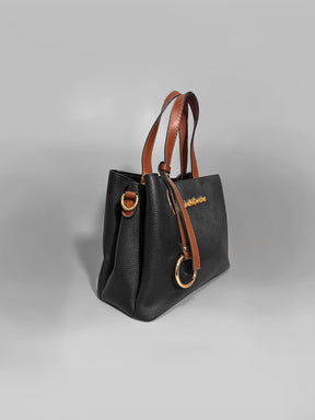 Latin Quarters Women Black Solid Casual Two handled Handheld Bag