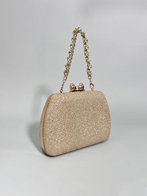 Latin Quarters Women Gold Embellished Party Sling Bag