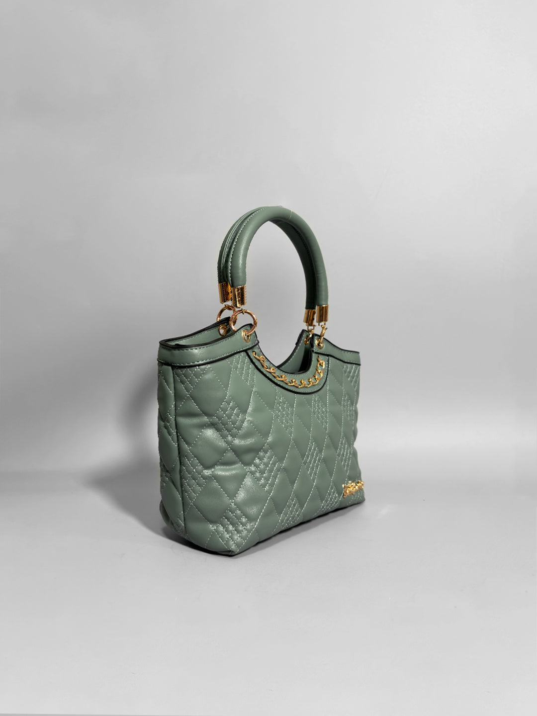 Latin Quarters Women Green Textured Casual Two handled Satchel