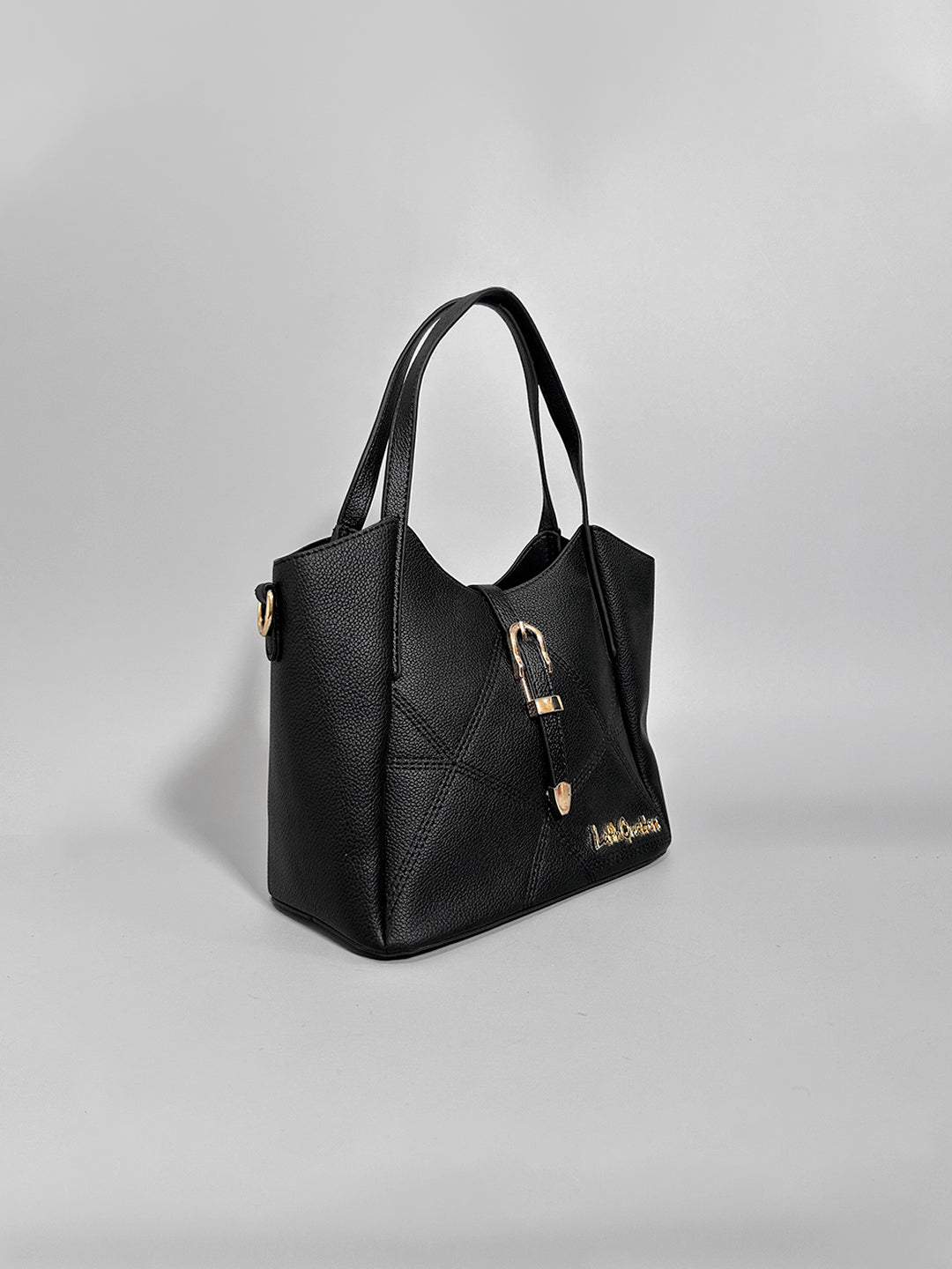 Latin Quarters Women Black Solid Formal Satchel Bag
