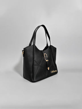 Latin Quarters Women Black Solid Formal Satchel Bag