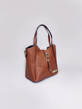 Latin Quarters Women Brown Solid Handheld Casual Bag