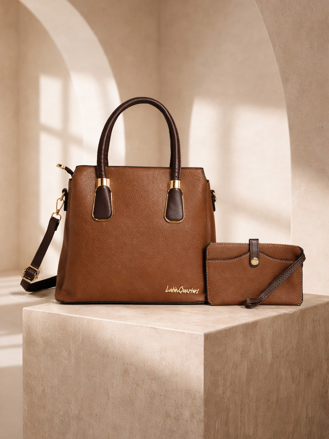 Latin Quarters Women Solid Brown  Casual Handheld Bag