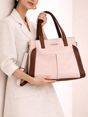 Latin Quarters Women Off White Solid Casual Tote Bag