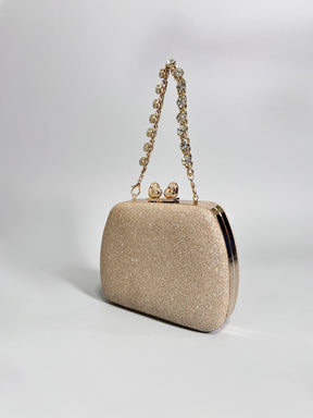Latin Quarters Women Gold Embellished Party Sling Bag