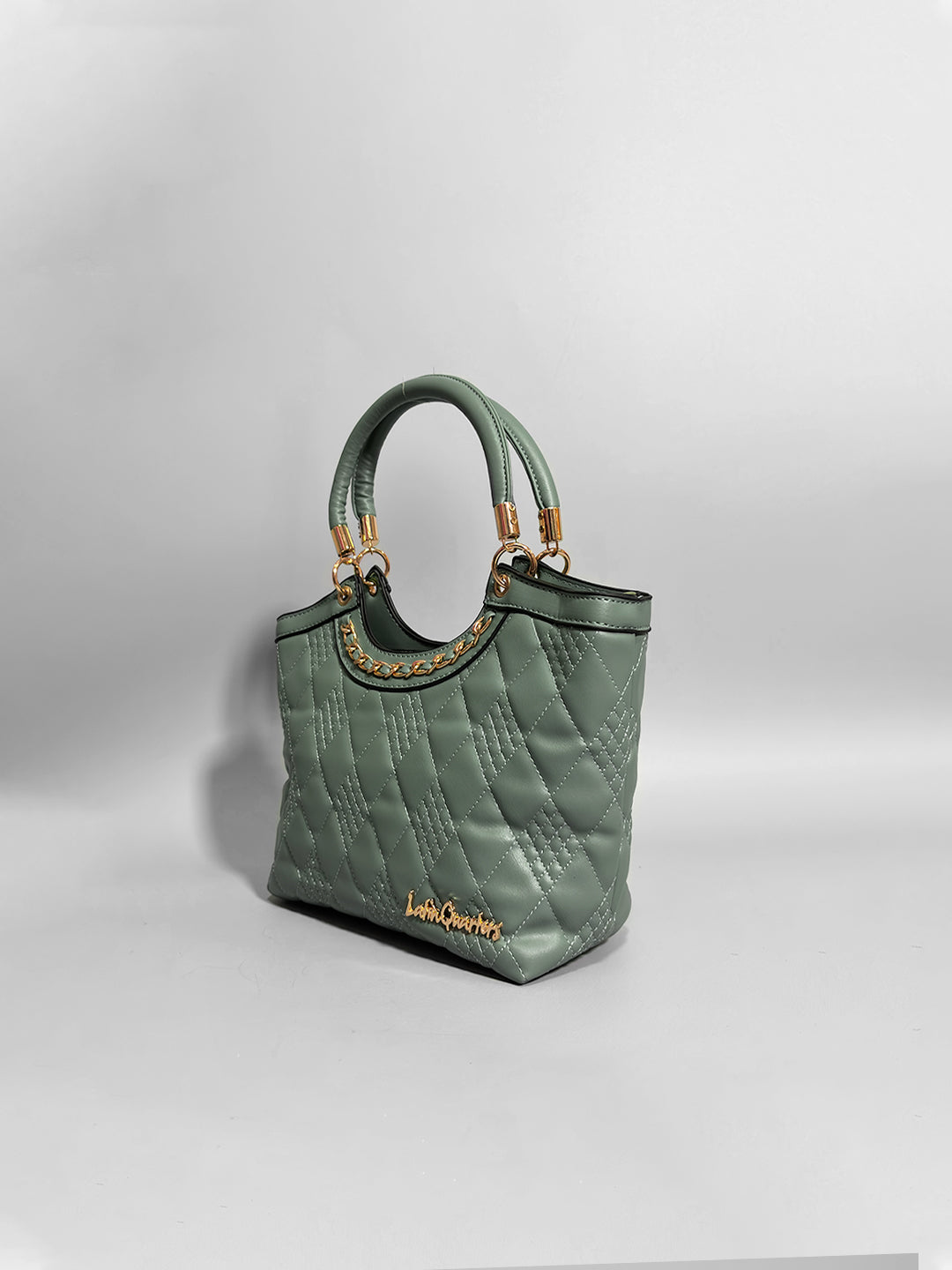 Latin Quarters Women Green Textured Casual Two handled Satchel