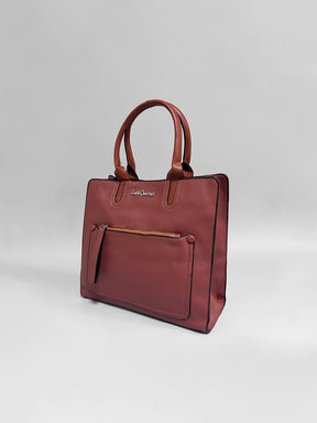 Latin Quarters Women Brown Solid Casual Two handled Handheld Bag