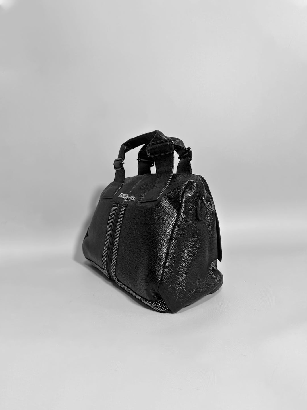 Latin Quarters Women Black Solid Casual Two handled Satchel Bag