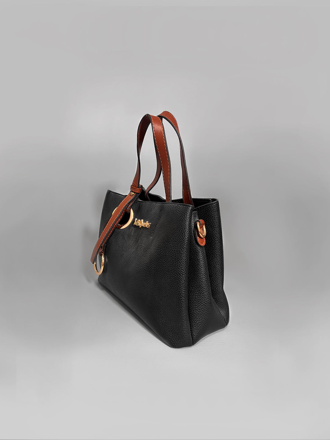 Latin Quarters Women Black Solid Casual Two handled Handheld Bag