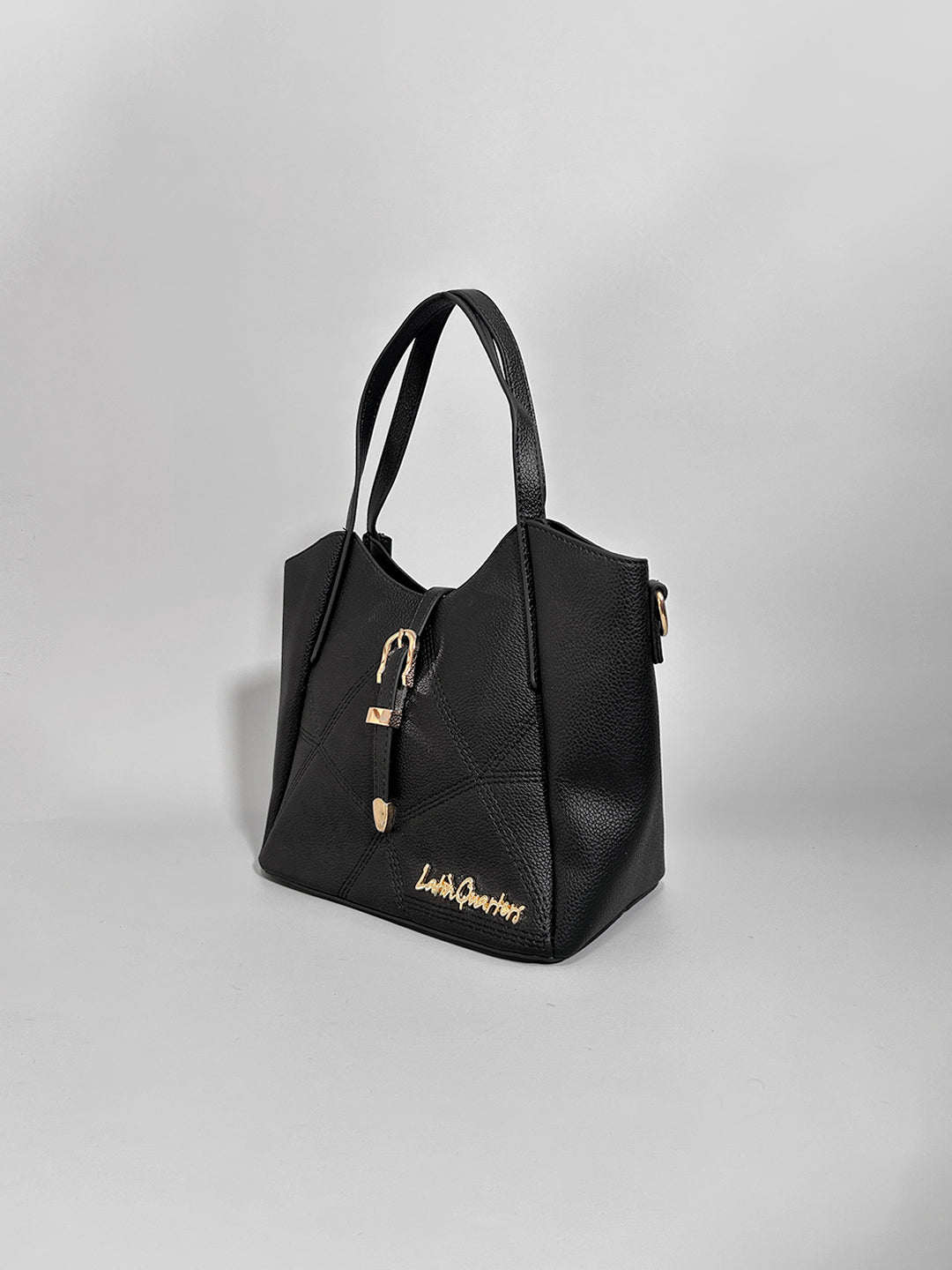 Latin Quarters Women Black Solid Formal Satchel Bag