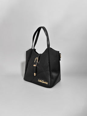 Latin Quarters Women Black Solid Formal Satchel Bag