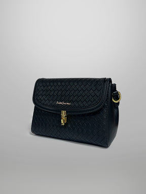 Latin Quarters Women Black Textured Casual Sling Bag