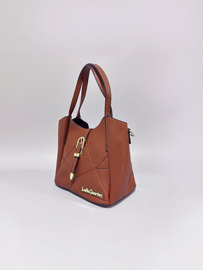 Latin Quarters Women Brown Solid Handheld Casual Bag