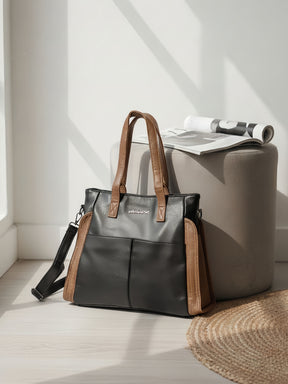 Latin Quarters Women Black Solid Handles Tote Bag