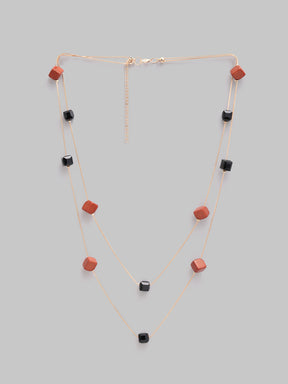 Brwon & Black Pearl Long Necklace