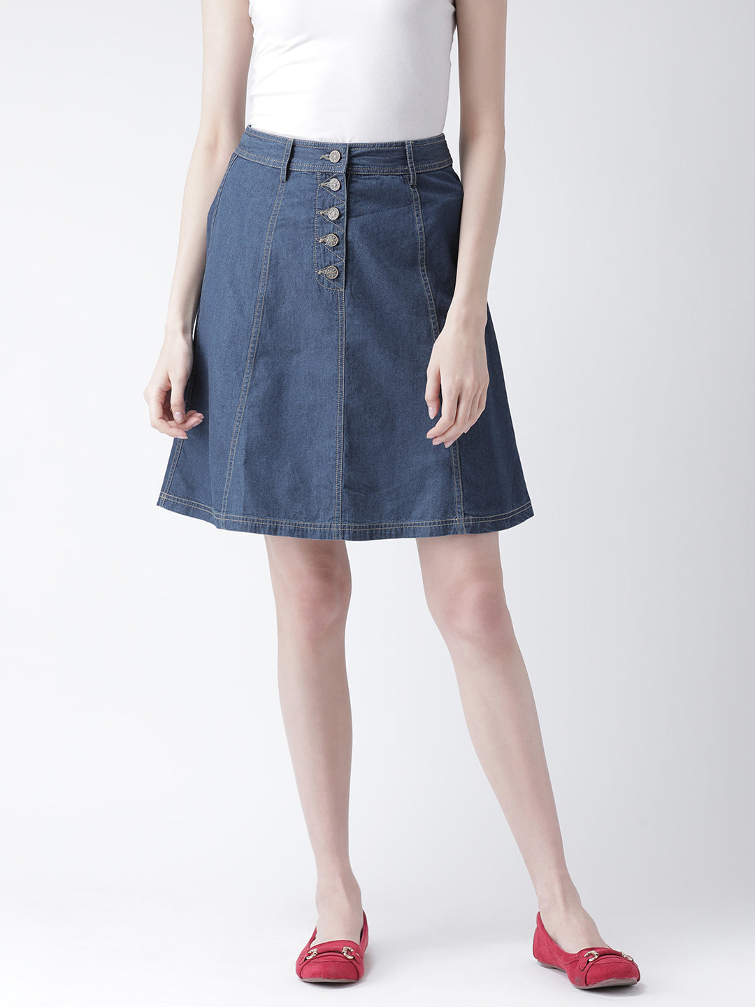 Blue A-Line Skirt