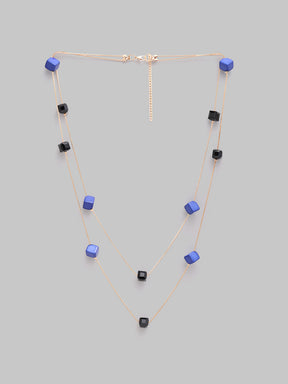 Blue & Black Pearl Long Necklace