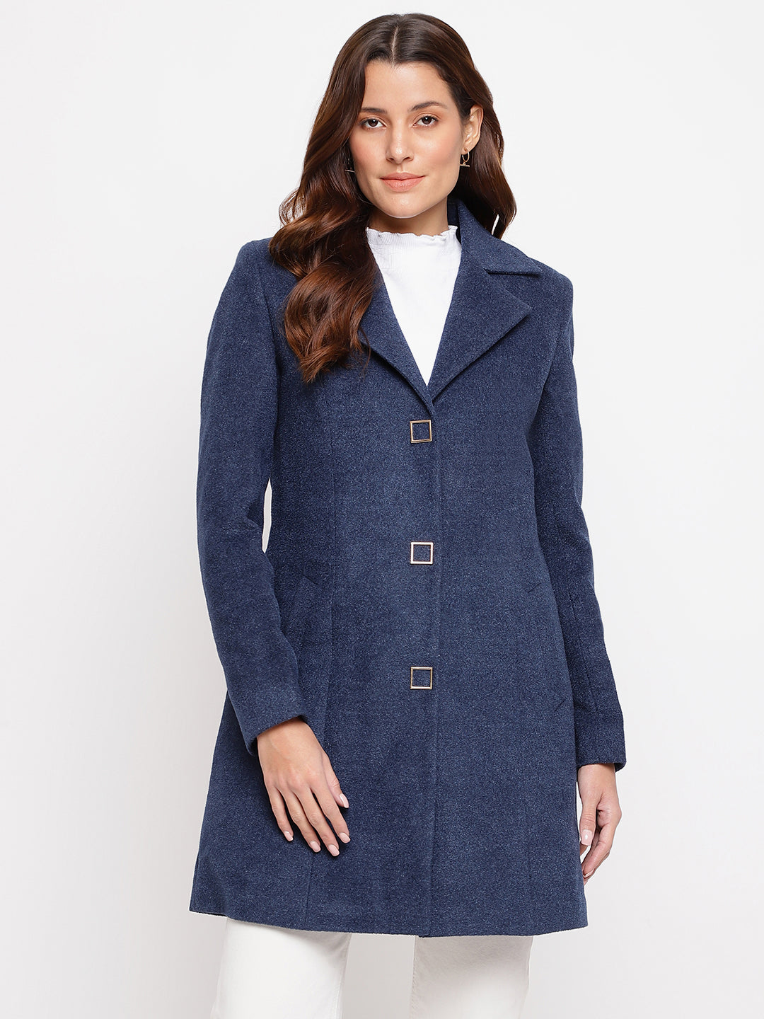 Blue Full Sleeve Over Coat