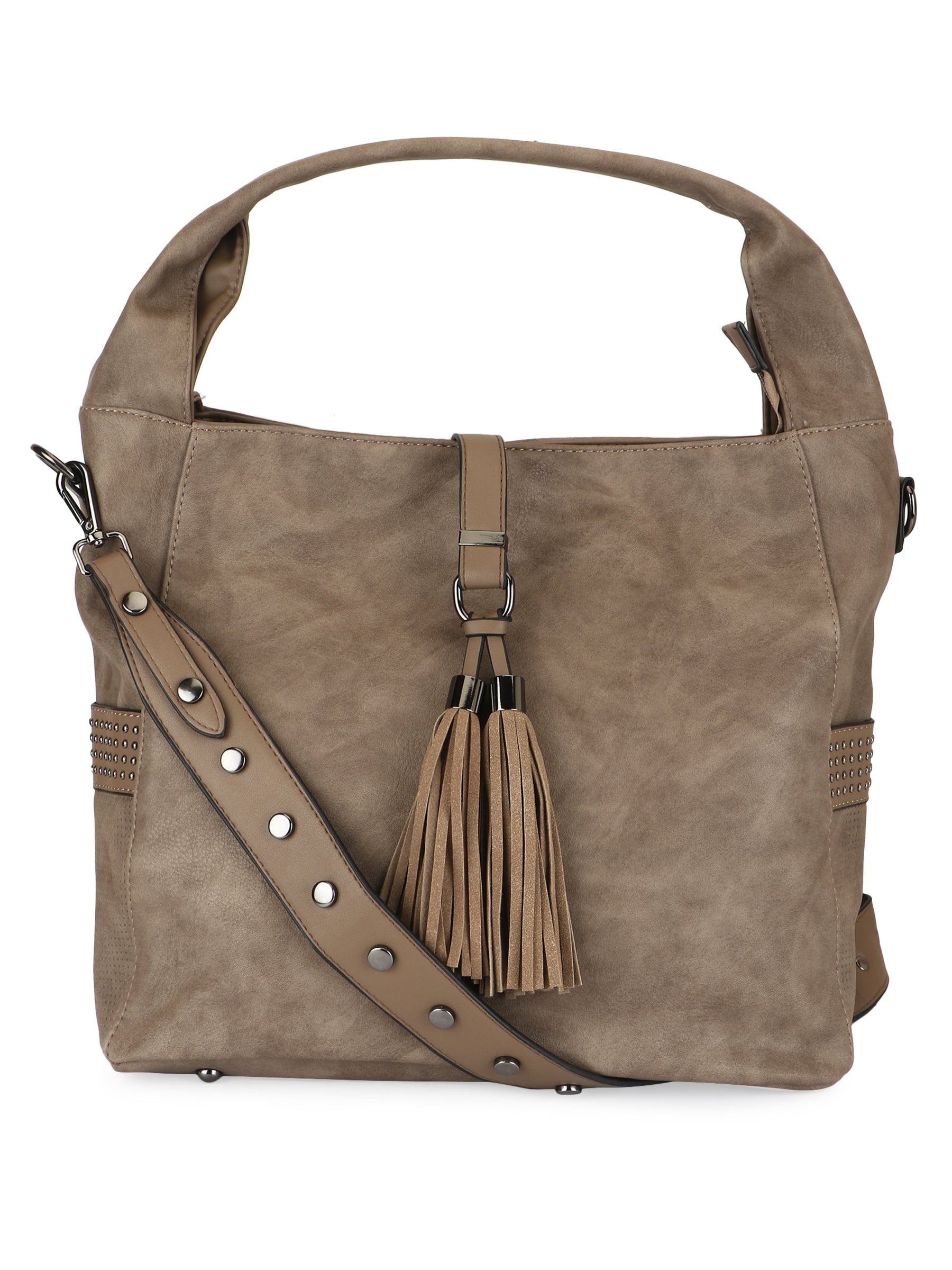 Studded Bag With Tassel