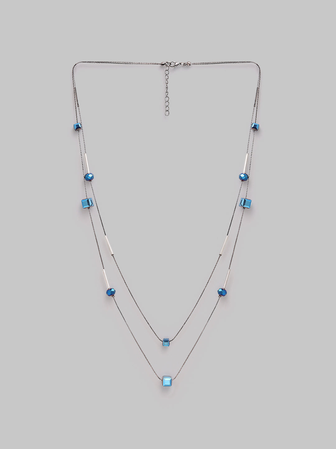 Blue Crystal Long Necklace