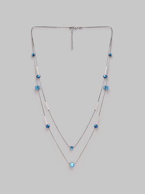 Blue Crystal Long Necklace