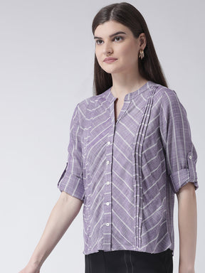 Purple 3/4 Sleeve Shirt