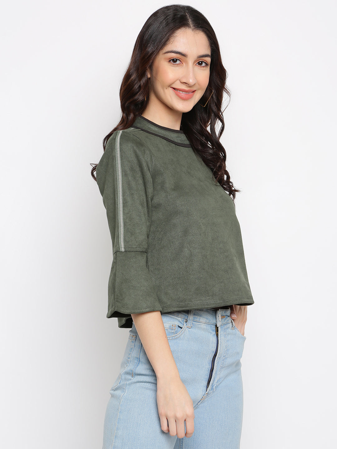 Greenolive 3/4 Sleeve Top