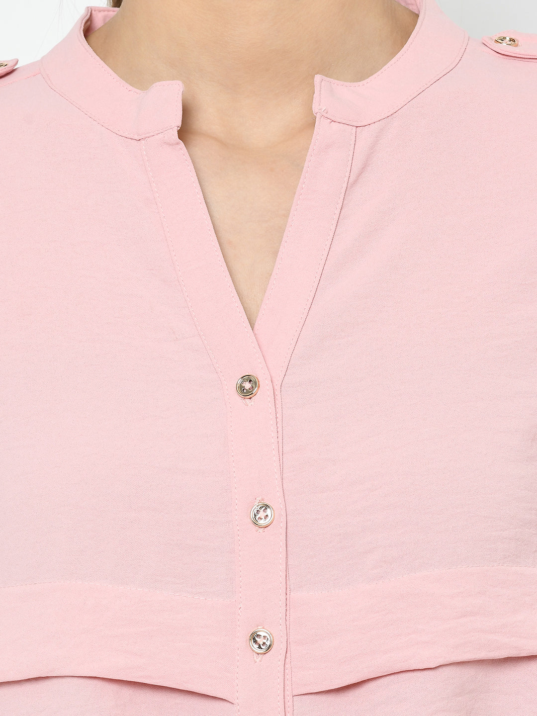 Pink 3/4 Sleeve Layered Shirt