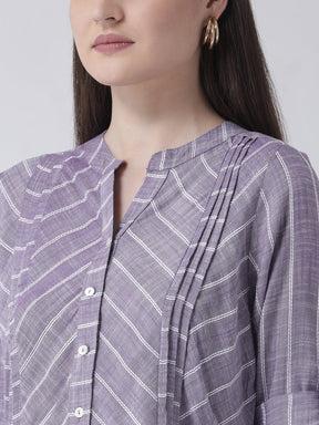 Purple 3/4 Sleeve Shirt