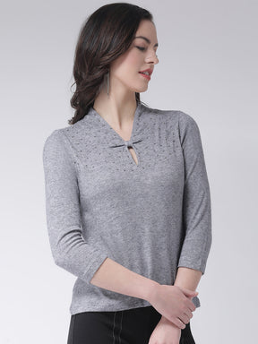 Grey Full Sleeve T Shirt