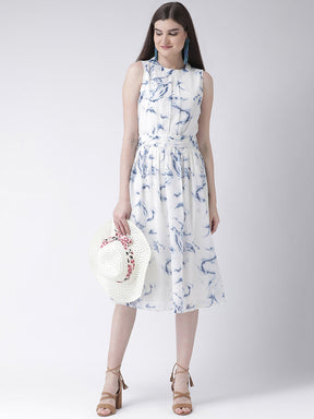 Ivory Sleeveless A-Line Dress