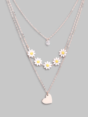 Rose Metal Mid Necklace