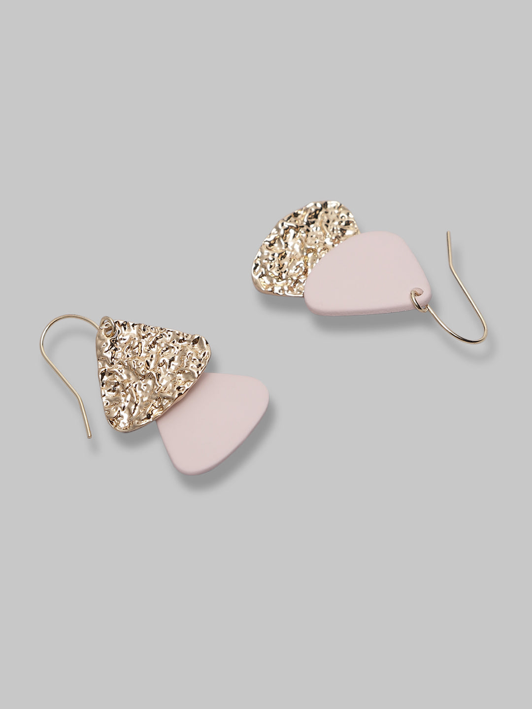Brass Metal Triangle Teardrop Earrings For Women And Girls