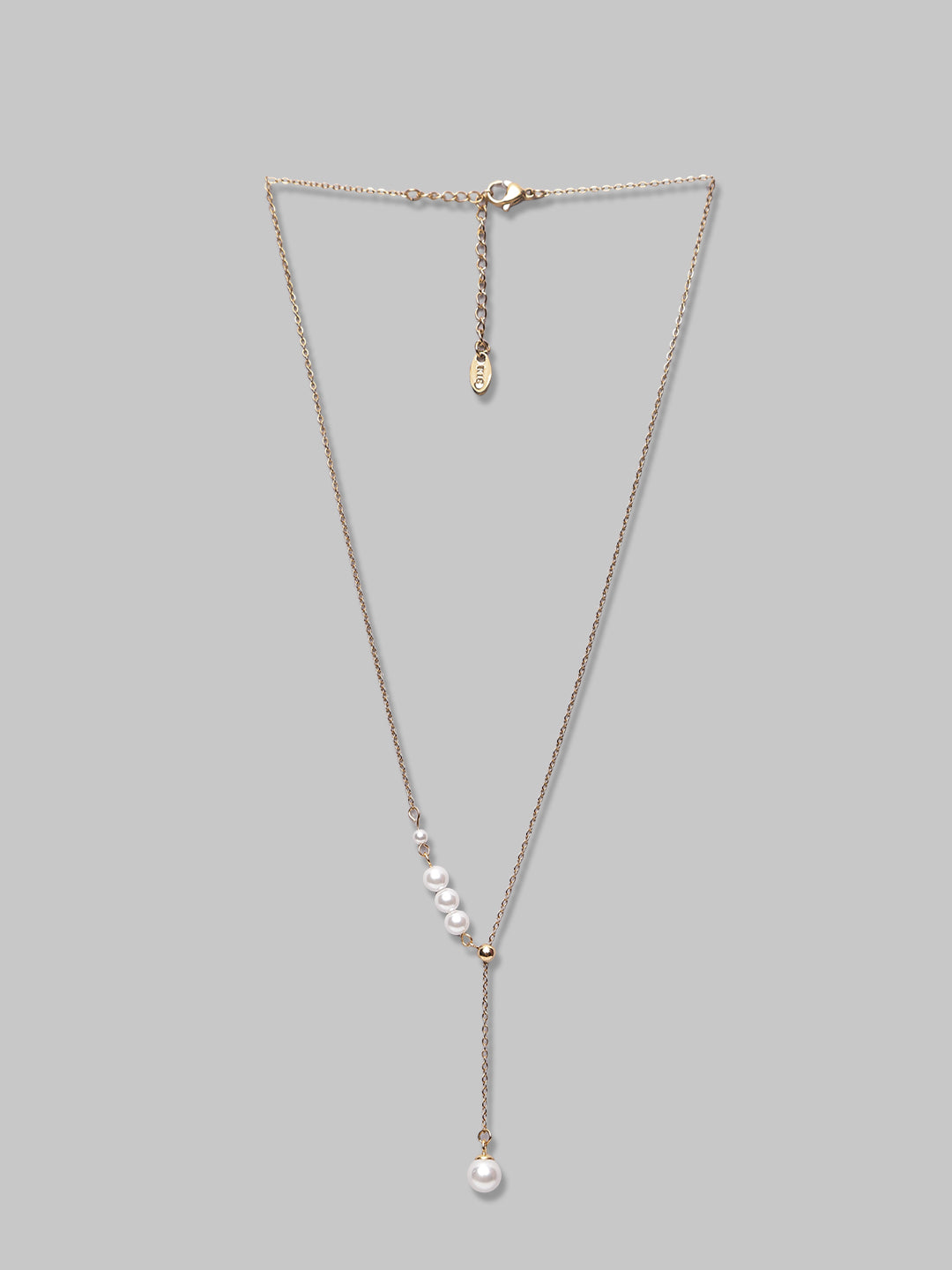 Gold Plated And Latest White Pearl Design Lightweight Chain For Women And Girls