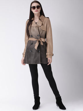 Ombre Suede Trench Coat
