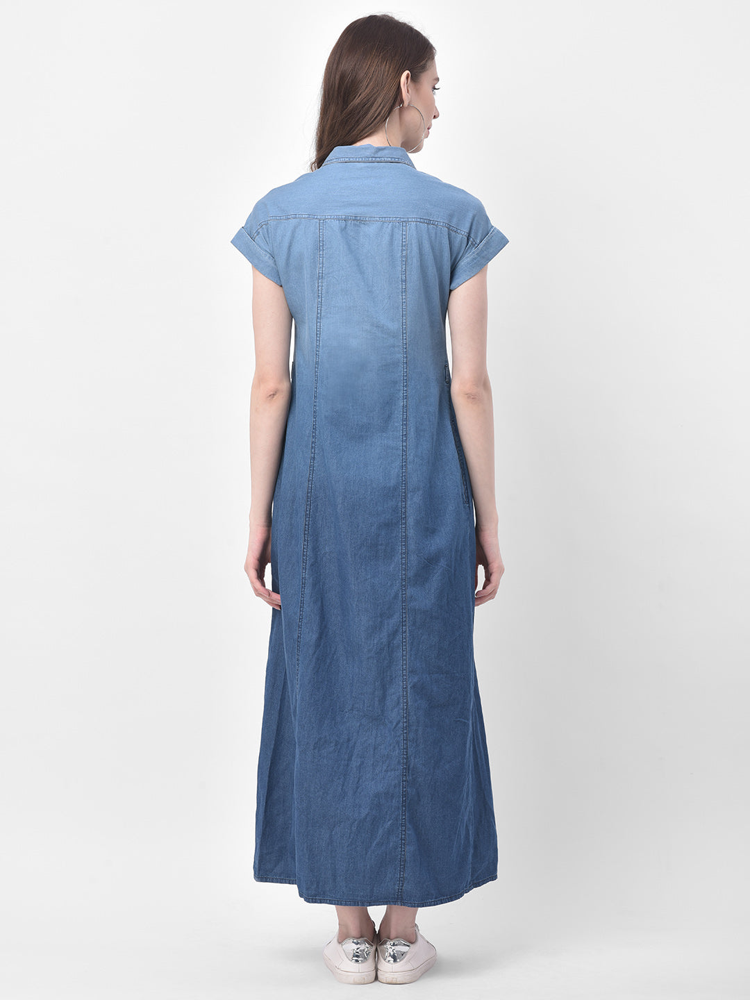 Witchery Denim Maxi Dress In Mid Blue Wash | MYER