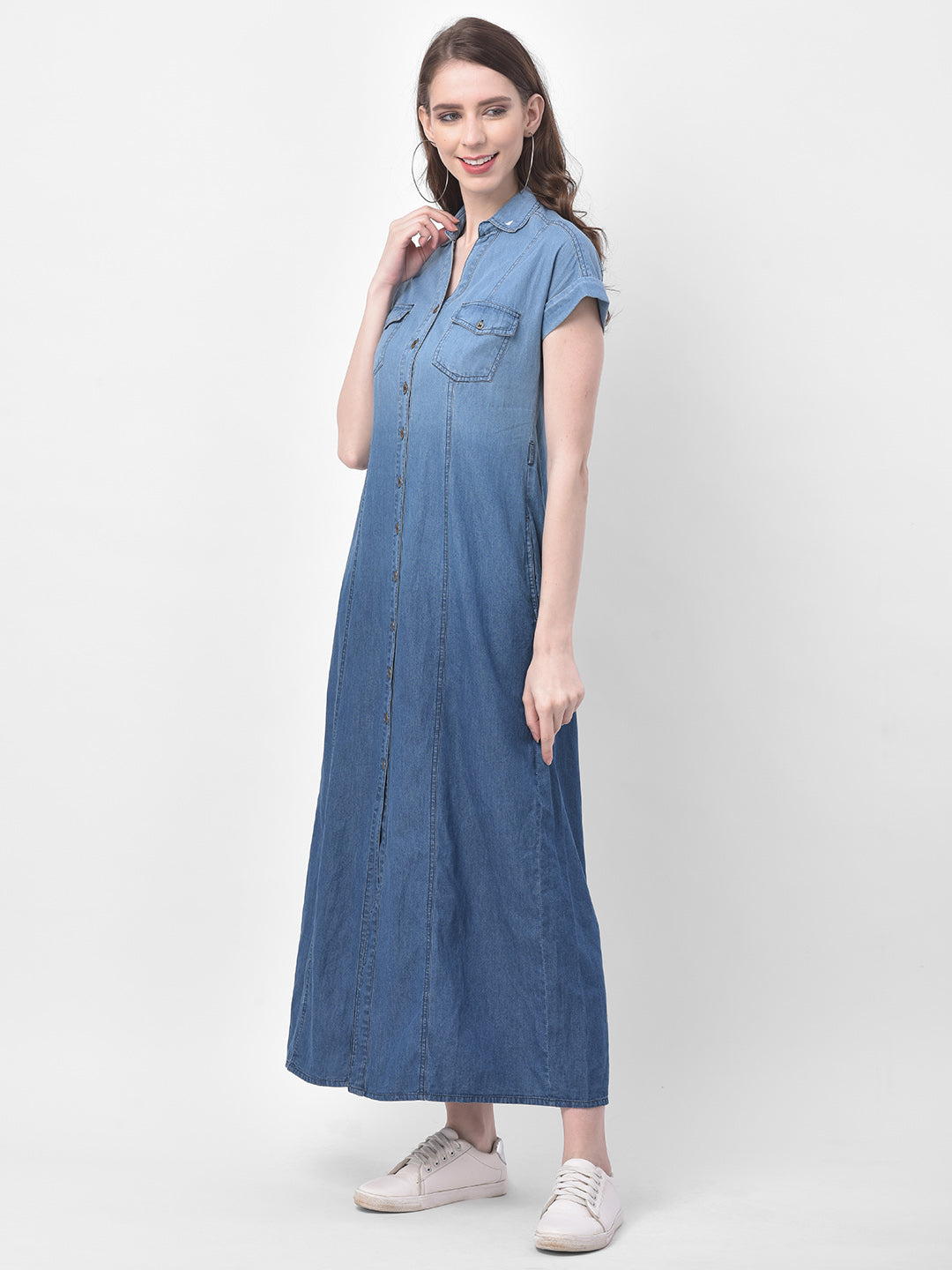 simran collections Women Fit and Flare Dark Blue Dress - Buy simran  collections Women Fit and Flare Dark Blue Dress Online at Best Prices in  India | Flipkart.com