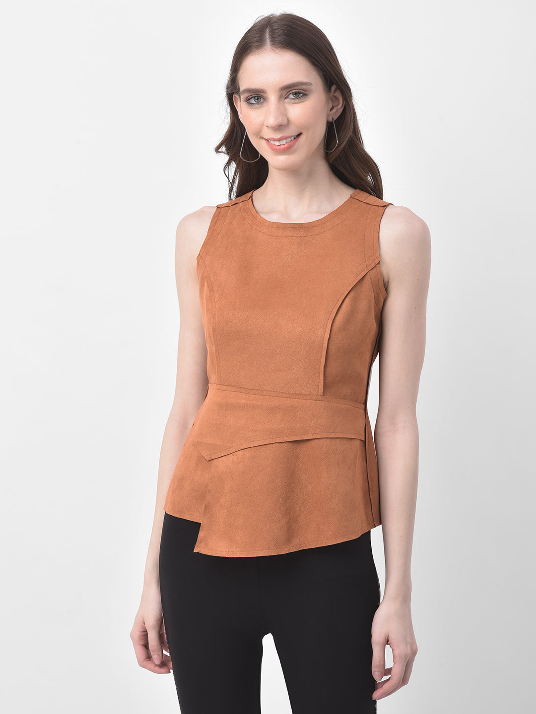 Tan Sleeveless Top