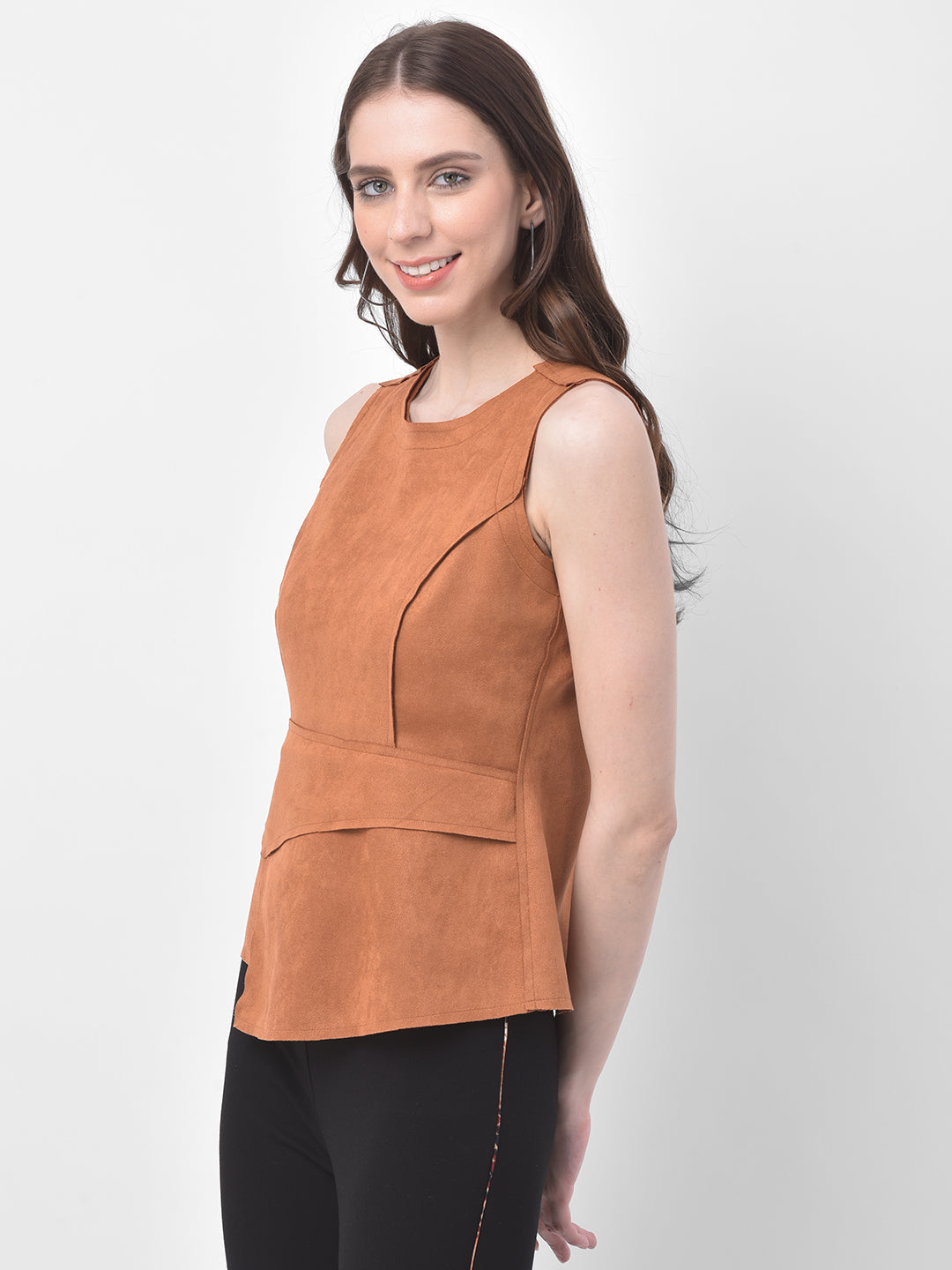 Tan Sleeveless Top