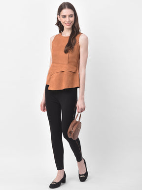 Tan Sleeveless Top