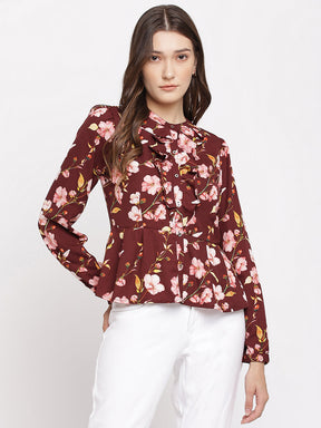 Maroon Full Sleeve Blouse