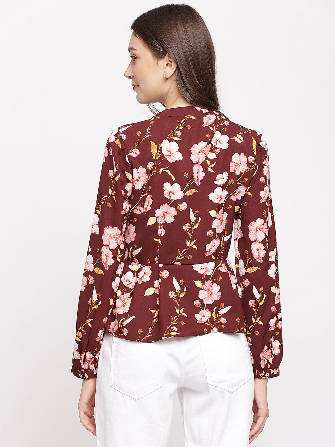 Maroon Full Sleeve Blouse