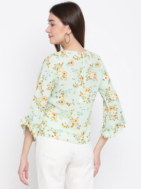 Green 3/4 Sleeve Shirt