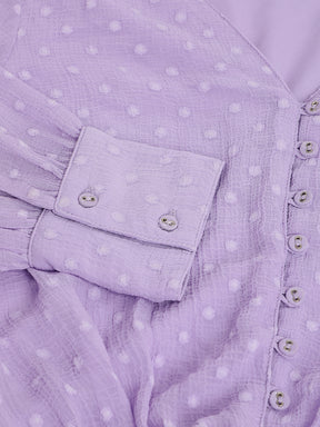 Lavender Solid Top With Front Knot