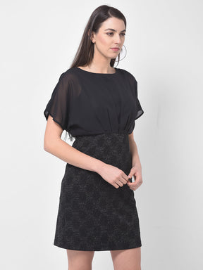 Black Half Sleeve 2 Fir 1 Dress